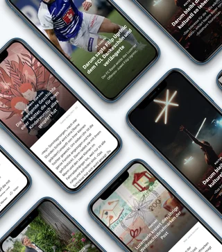 promotional images of phones. 